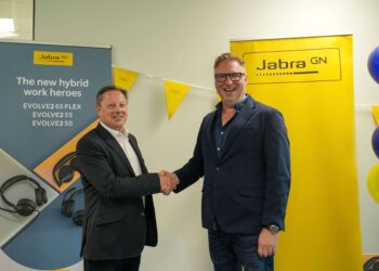 Jabra's Nigel Dunne with TD Synnex's Dave Watts
