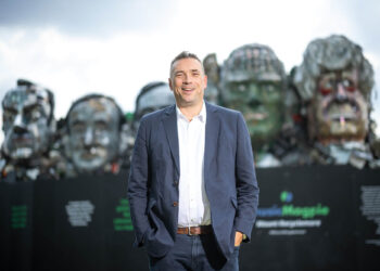 Steve Oliver, CEO of MusicMagpie, at Mount Recyclemore, Stockport