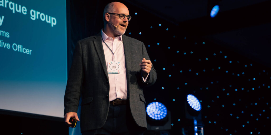 Trustmarque's Simon Williams speaking at Fusion event