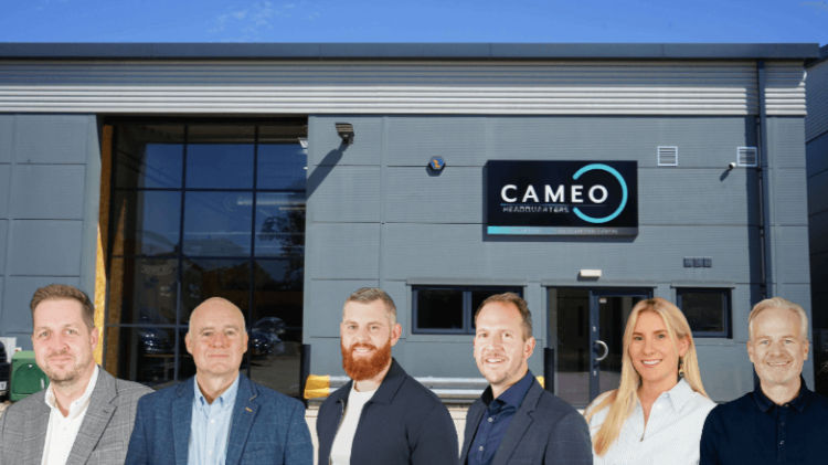 Cameo's new top team. From L to R: Gareth Tunicliffe, Paul Worthington, Luke Horton-Walker, Rob Darby, Katie Hall, Mark Duckmanton