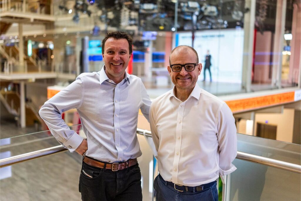 Damian Saunders, Managing Director of Sky Business Wholesale and Dale Parkinson, Giacom