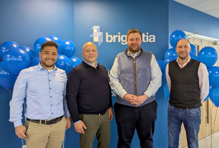 Angus Shaw (second from right) with Elovade board