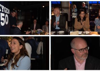 Which 15 UK channel partner leaders attended the Oxygen 250 dinner?