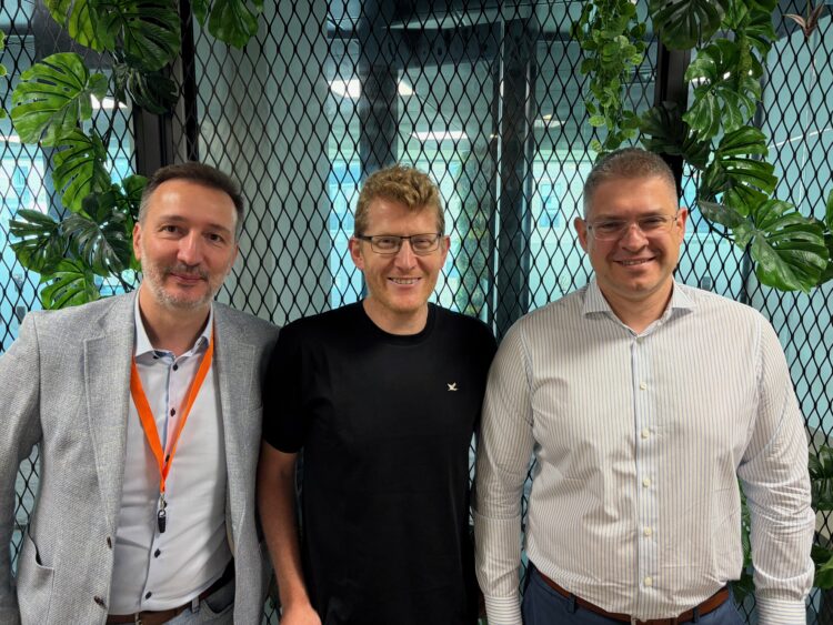 Georgy Bouchkov, Lead West Europe Region, TBS Group, Tim Gaynor, CEO Ideal, and Ivan Zhitiyanov, CEO, TBS Group
